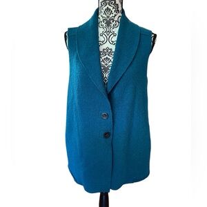 Cut Loose Teal Wool Vest Large